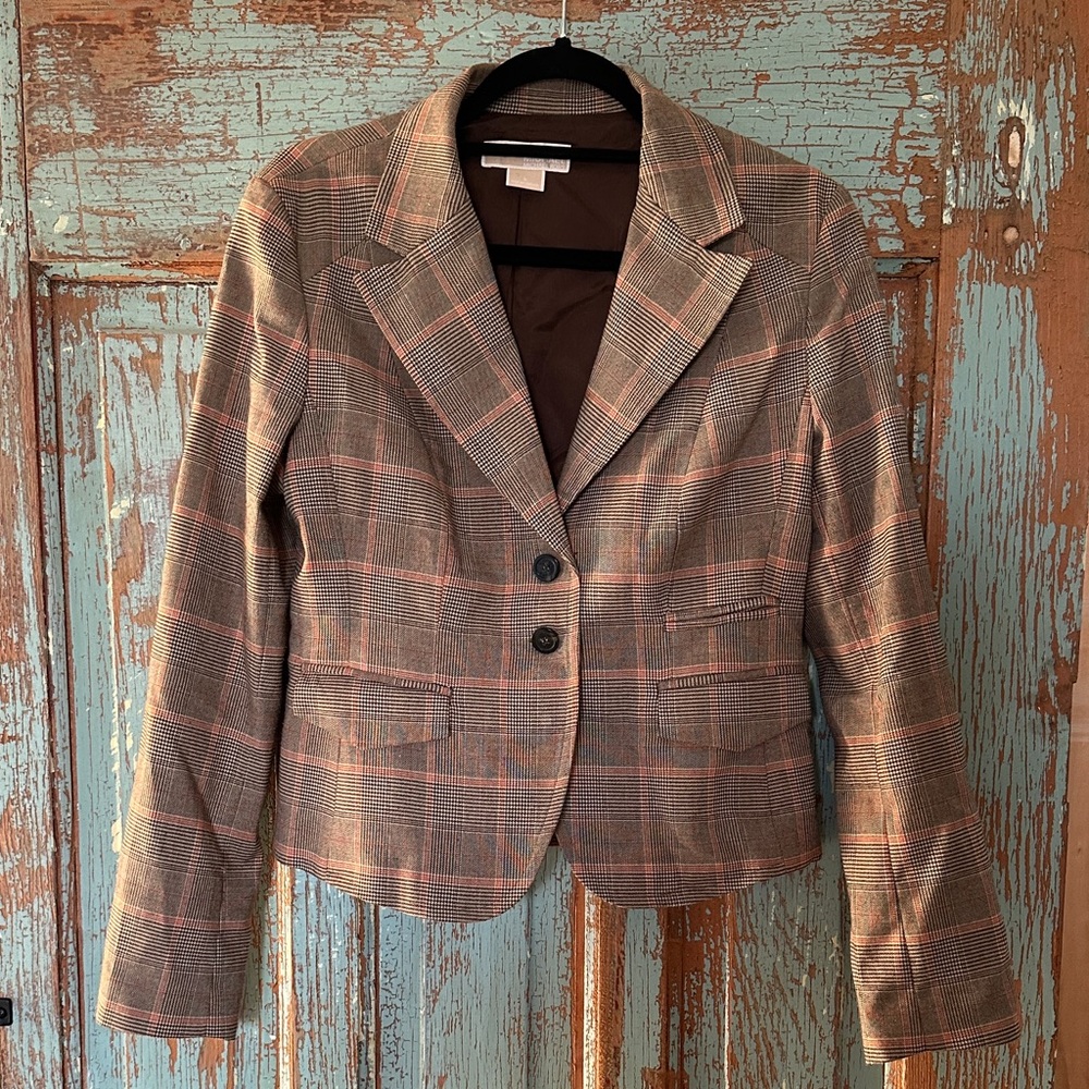 MK Plaid Women's Blazer Jacket